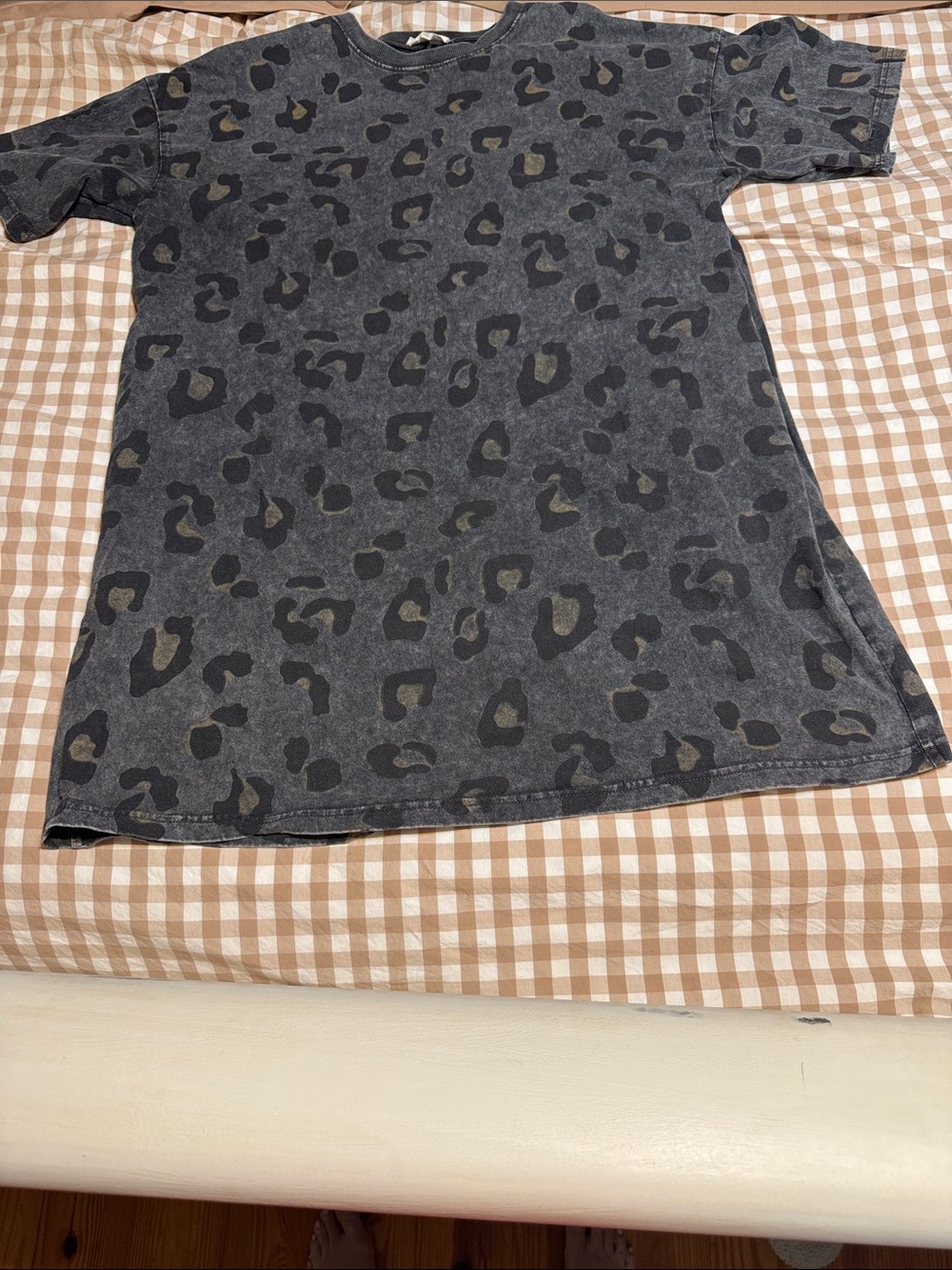 easel Grey Leopard Print Mini Dress